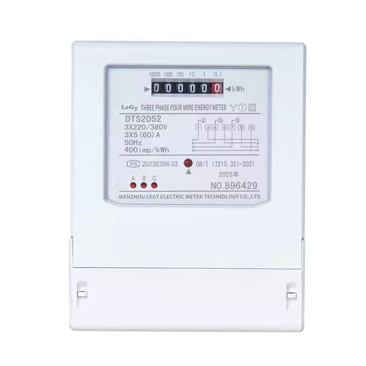 Compteur d'énergie intelligent triphasé actionné par CT