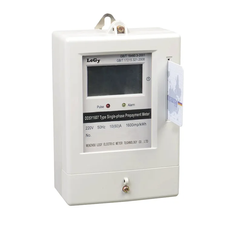 Compteur d'énergie prépayé par carte IC monophasé