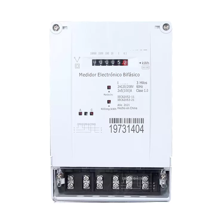Compteur d'énergie intelligent bidirectionnel triphasé