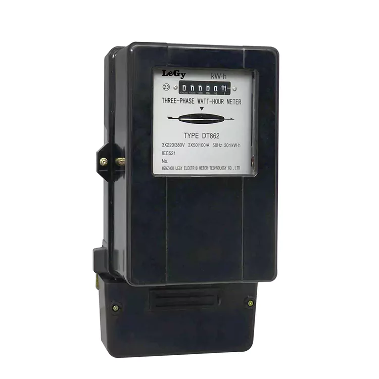 Compteur d'énergie électromécanique triphasé à quatre fils