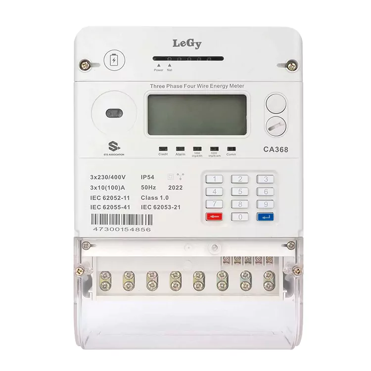 Compteur d'énergie triphasé STS prépayé